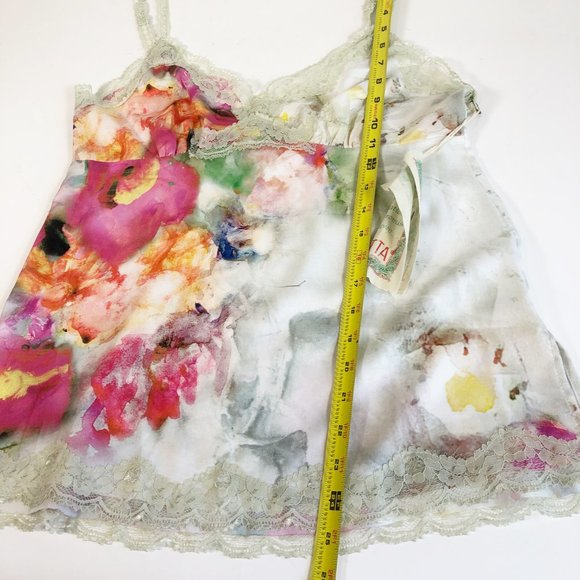 Aratta Watercolor Floral Lace Trimmed Camisole M - Picture 3 of 11